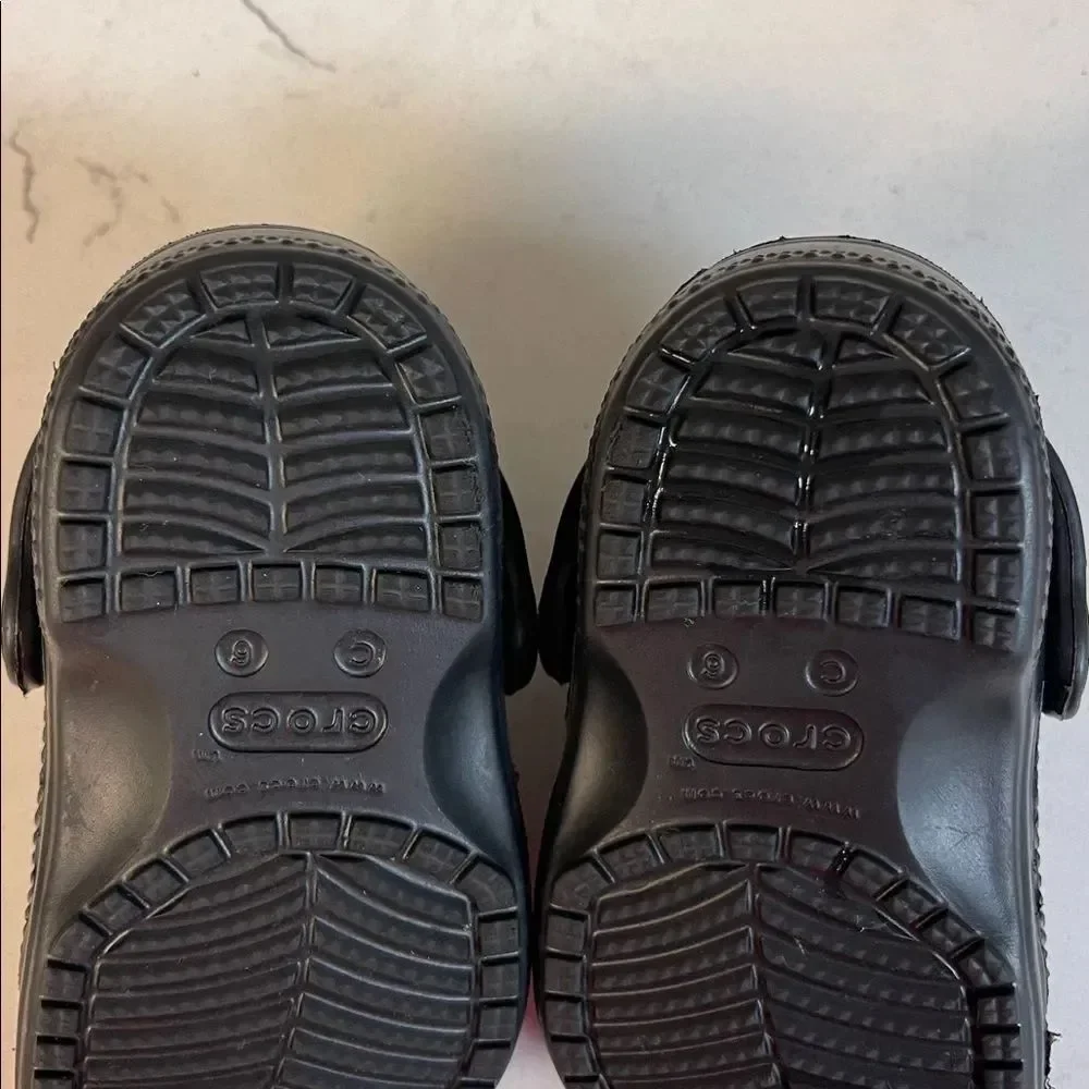 Crocs Kids' Baya Clog Walker - Toddler Kids Black Clogs Size 6